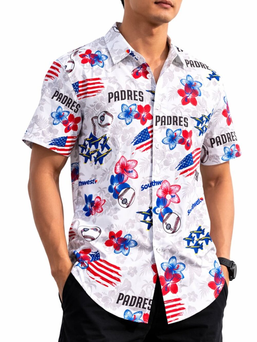 San Diego Padres x Southwest Airlines Aloha Shirt • Men’s Large